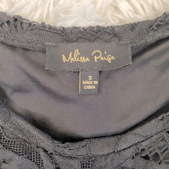 Black Lace Cold Shoulder Top - Picture 2 of 4